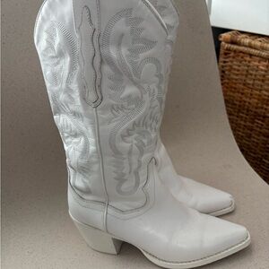 Jeffrey Campbell Dagget White Cowboy Boots